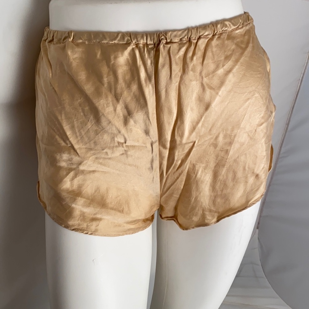 Treesha gold silk panty shorts S